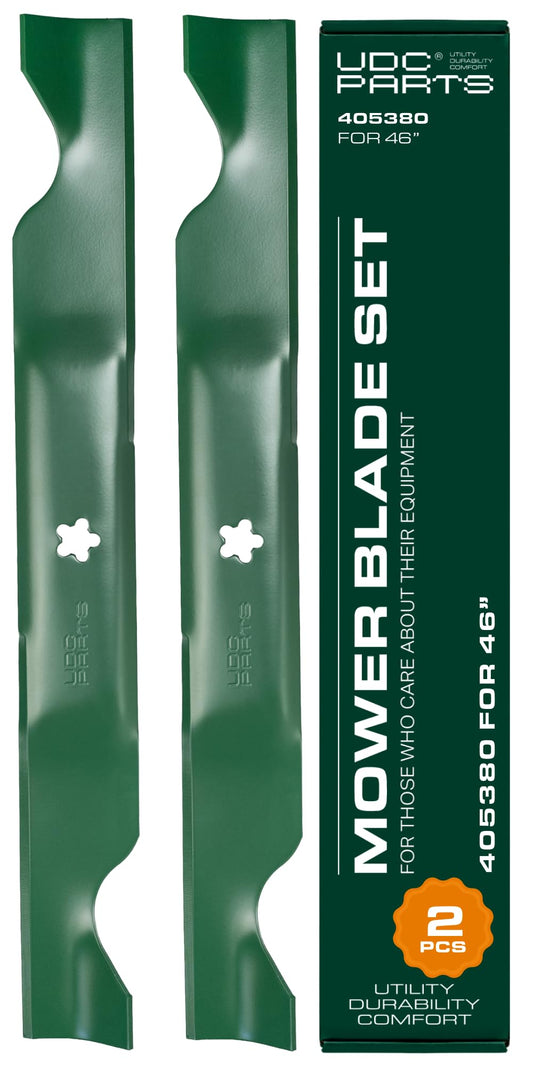 OEM–Equivalent Poulan Mower Blades - 532405380 Lawn Mower Blades Replacement for Husqvarna 46 Inch YTH22V46 Z246 YT46LS YTH20K46 YTH21K46 YTH22K46 YTA22V46 RZ4623 Craftsman CMXGZAM110147 594892801 Ariens / Medium Lift 2 Pack