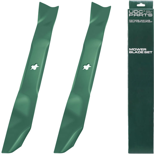 OEM–Equivalent Husqvarna Mower Blades -  139775 Mower Blades Replacement for Husqvarna 42 Inch LTH2042 LT18542 LT16542 LTH18542 532139775 594893101 Craftsman YTH22V42 Poulan PBA195H42LT PB20A42LT AYP / 2 Pack Mulching Blades