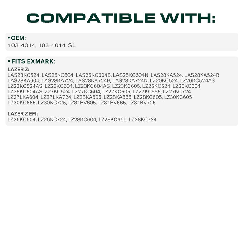  103-4014 Mule Drive Belt Replacement for Exmark Lazer Z 103-4014-SL Lazer Z AS Zero-Turn Mowers 1034014 / Aramid Cord / 116.10 inches