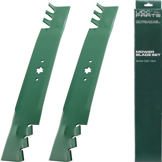 Aftermarket Columbia Lawn Mower Parts - 942-0616A 6 Star Lawn Mower Blades Replacement for Cub Cadet 42 Inch XT1 LT42 RZT42 LTX1040 Craftsman T110 T210 742-0616A 942-0616 742-0616 Troy Bilt Huskee LT4200 / 2 Pack Gator Mulching
