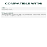  M154960 Mower Secondary Deck Belt Replacement for John Deere X320, X500 & More | 54-in Deck | Aramid Cord