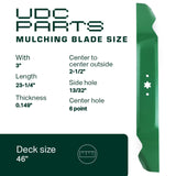  942-04244A Mower Blades Replacement for Cub Cadet 46 Inch XT1 LT46 LTX1045 LTX 1046 942-04290 942-04290A RZT L46 XT2 Craftsman T240 942-04244 Troy Bilt 742-04290/Mulching 6 Point Star 2 Pack