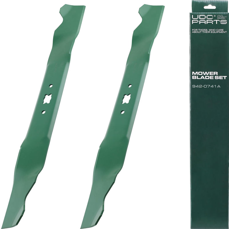  942-0741A Mower Blades 21 Inch Replacement for Troy Bilt TB130 TB240 TB160 TB115 TB230 Craftsman M230 M250 Cub Cadet Yard Machines 742-0741 742-0741A 942-0741 CMXGZAM100067 / Mulching 2 Pack
