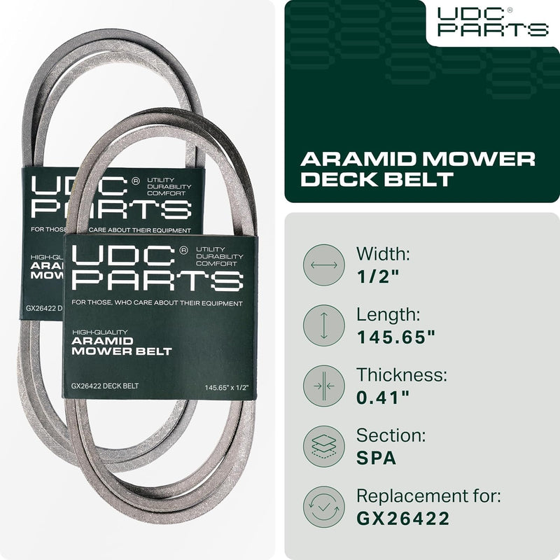 GX26422 Mower Deck Belt Replacement for John Deere Z325E, Z365R, Z330M & More | Aramid Cord