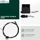  104-8677 Brake Cable Replacement for Toro Recycler 22'' 20001 20003 20005 20007 20008 20009 20012 20016 20019 20069 20071 20072 20094 Lawn Mowers 20636 20990 20995 Lawn-Boy 10662 10682 10780