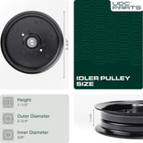  756-04511B Idler Pulley / 42 46 50 54 decks / Replacement for Cub Cadet MTD Troy Bilt Craftsman 756-04511 756-04511A RZT 42 46 50 54 RZT-L ZT1