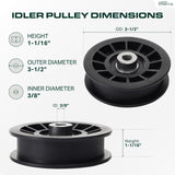  539110311 Idler Pulley Replacement for Husqvarna Craftsman and Poulan Mower 14259 607163 MZ6125 RZ3016 RZ4219 RZ4619