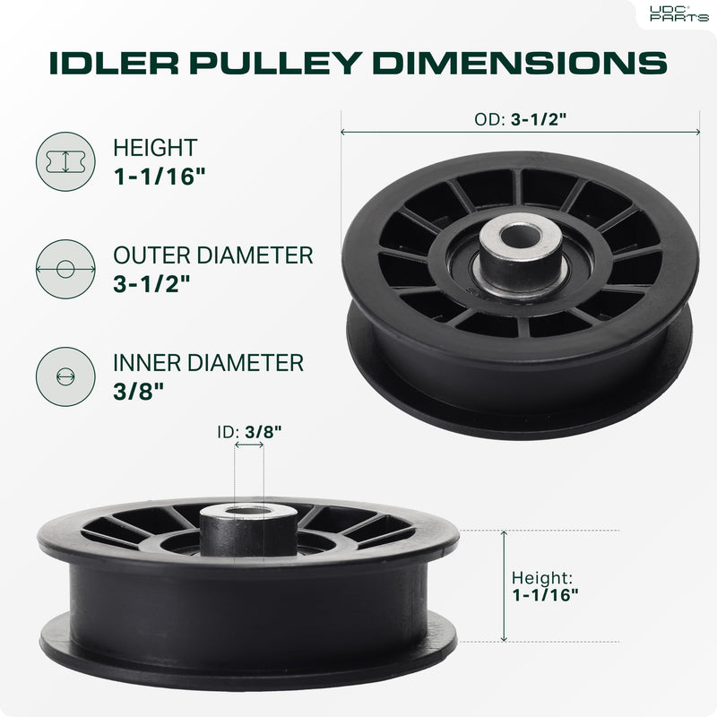  539110311 Idler Pulley Replacement for Husqvarna Craftsman and Poulan Mower 14259 607163 MZ6125 RZ3016 RZ4219 RZ4619