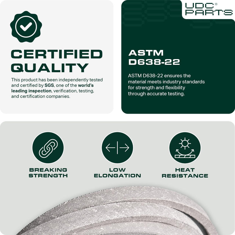  754-0370 Upper Drive Belt Replacement for MTD 954-0370 OEM-754-0370 490-501-M045 Troy Bilt Yard Man White Outdoor Lawn Tractors / Aramid Cord / 48.00 inches