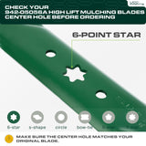  942-05056A Mower Blades 6 Point Star Replacement for Cub Cadet Ultima 54 Inch Craftsman Z560 T310 Z6900 Troy Bilt Mustang XT1 XT2 RZT L54 942-05056 742-05056 742-05056A / 3 Pack