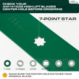 AM137327 Side Discharge Mower Blades Replacement for John Deere 42 Inch M154061 AM141032 EZtrak Z235 Z225 / 2 Pack High lift