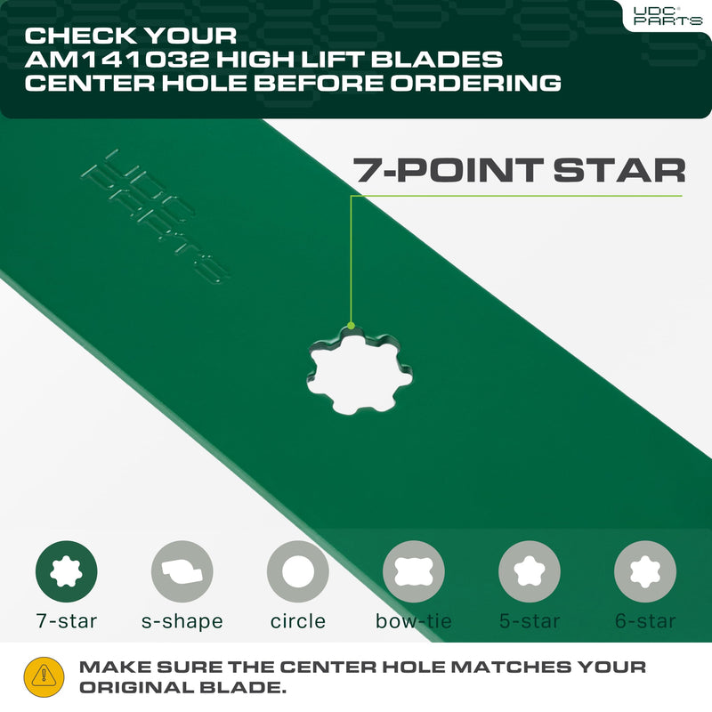 AM137327 Side Discharge Mower Blades Replacement for John Deere 42 Inch M154061 AM141032 EZtrak Z235 Z225 / 2 Pack High lift