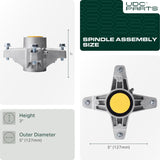  618-3129 Spindle Assembly / 44 48 50 54 60 inch decks / Replacement for MTD Cub Cadet 918-3129C 918-04394 918-04426 618-04394 618-04426