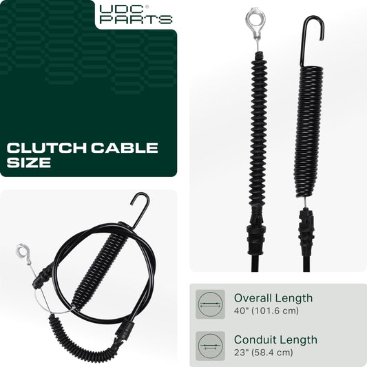 Aftermarket Murray Lawn Mower Parts -  946-05124A Blade Engagement Cable 32 Inch Replacement for Troy Bilt Pony Bronco MTD Craftsman Huskee LT4200 746-05124A 746-05124 946-05124 TB42 TB46 T1000 T1100