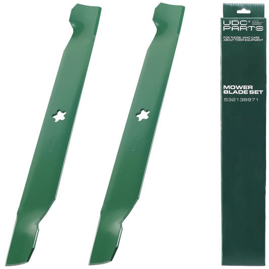 Husqvarna Aftermarket Parts - 532138971 138971 42 Inch Mower Blades Replacement for Craftsman LT2000 YT3000 Husqvarna YTH22V42 YTH18542 YTA18542 YTH1542XP Poulan 532127843 138498 532138498 532134149 / High Lift 2 Pack