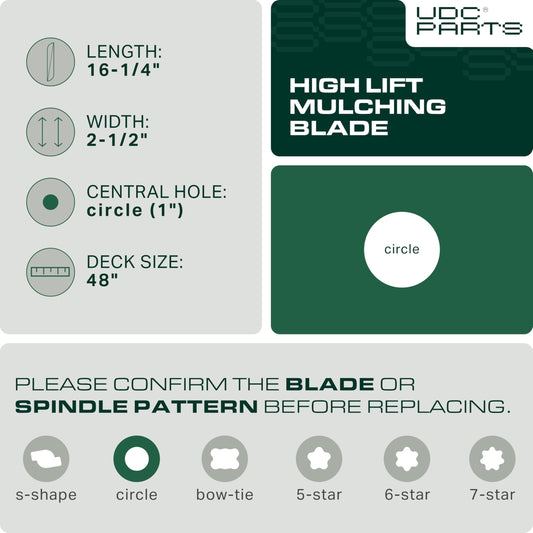 Aftermarket Lazer Mower Parts -  103-6401 Mower Blades Replacement for Exmark 48 Inch 103-6401-S 103-6381-S 103-6381 103-6391-S 103-6391 103-6396 103-6396-S Lazer Z Turf Tracer Quest SP Vantage / High Lift Mulching / 3 Pack