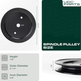  532195945 Idler Pulley / 42 46 inch deck / Replacement for Craftsman Poulan Husqvarna 195945 197473 197473 532197473 CT153 CT154 CTH163T CTH164T CTH173