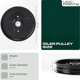  AM121602 Idler Pulley / 48 inch Deck / Replacement for John Deere AM106627 AUC16698 LT133 LT160 F725 X320 GT235 LT155 GT225 Scotts Z445 Z425