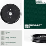  AM121602 Idler Pulley / 48 inch Deck / Replacement for John Deere AM106627 AUC16698 LT133 LT160 F725 X320 GT235 LT155 GT225 Scotts Z445 Z425