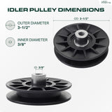  532194326 Idler Pulley Replacement for Husqvarna Craftsman Poulan 194326 532194327 194327 YTH2348 YTH2246 YTH2454 YTH2042 CT126 CT154 CTH126 CTH164T