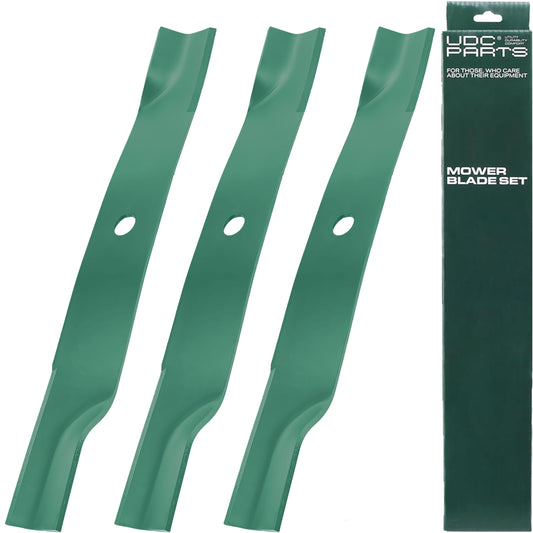 Aftermarket John Deere Mower Parts -  TCU15881 High Lift Blades Replacement for John Deere 60 Inch UC15158 Ztrak Z915E Z994R Z955R Z955R Z965M EZtrak Z665 X710 X730 X738 X739 X744 X748 X749 Quik-trak Q820M Q850M Q850R / 3 Pack