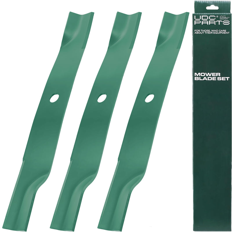  TCU15881 High Lift Blades Replacement for John Deere 60 Inch UC15158 Ztrak Z915E Z994R Z955R Z955R Z965M EZtrak Z665 X710 X730 X738 X739 X744 X748 X749 Quik-trak Q820M Q850M Q850R / 3 Pack
