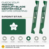  532405380 Lawn Mower Blades Replacement for Husqvarna 46 Inch YTH22V46 Z246 YT46LS YTH20K46 YTH21K46 YTH22K46 YTA22V46 RZ4623 Craftsman CMXGZAM110147 594892801 Ariens / Medium Lift 2 Pack