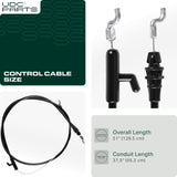 946-04661A 51-inch Control Cable Replacement for Troy Bilt TB110 TB230 TB100 TB130XP TB240 TB280ES TB330 746-04661A 946-04661 746-04661 MTD Cub Cadet Craftsman Yard Machines