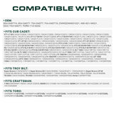  954-04077A Deck Belt Replacement for Cub Cadet 50 In LT1050 XT1 LT50 LT1050 SLT1550 954-04077 754-04077 754-04077A MTD Troy Bilt Super Bronco XP50 Craftsman Toro 112-0332/Aramid Cord/134 in