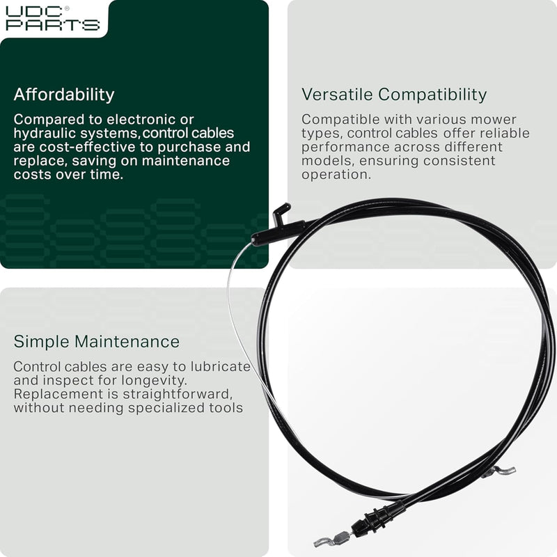  946-04661A 51-inch Control Cable Replacement for Troy Bilt TB110 TB230 TB100 TB130XP TB240 TB280ES TB330 746-04661A 946-04661 746-04661 MTD Cub Cadet Craftsman Yard Machines