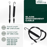  946-05124A Blade Engagement Cable 32 Inch Replacement for Troy Bilt Pony Bronco MTD Craftsman Huskee LT4200 746-05124A 746-05124 946-05124 TB42 TB46 T1000 T1100