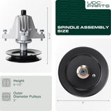  618-06980 Spindle Assembly / 50 inch deck / Replacement for MTD Troy Bilt 918-06980 Cub Cadet RZT-L50 S50KH LX50 S50