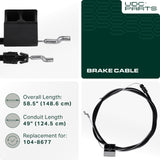  104-8677 Brake Cable Replacement for Toro Recycler 22'' 20001 20003 20005 20007 20008 20009 20012 20016 20019 20069 20071 20072 20094 Lawn Mowers 20636 20990 20995 Lawn-Boy 10662 10682 10780