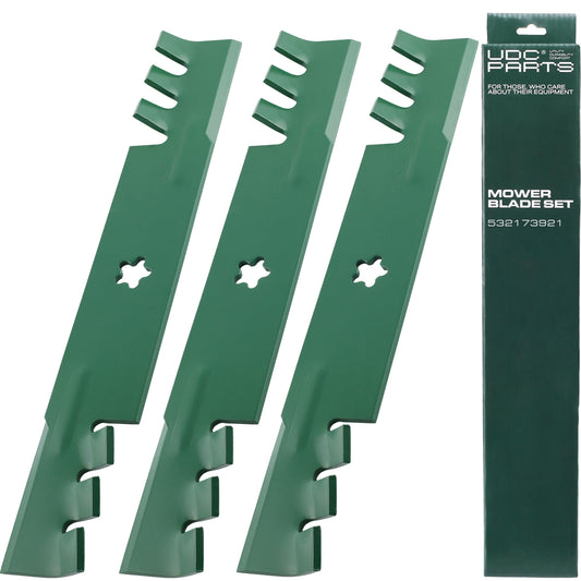 OEM–Equivalent Poulan Mower Blades - UDC Parts 532173921 Lawn Mower Blade for Husqvarna 48 Inch Deck 173921 YTH2348 GTH2548 YTH2148 YTH2448 YTH2748 Poulan PB20VA48 PB23H48YT / 3 Pack Gator Mulching Blades
