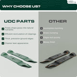  UDC Parts 742-05094 S-Shape Mower Blades Replacement for Cub Cadet 50 Inch ZTS1 ZTS2 742P05094 Craftsman CMXGZAM110193 Z5600 Z5650 Troy Bilt 742P05512 490-110-Y193 ZT1-50/3 Pack High Lift