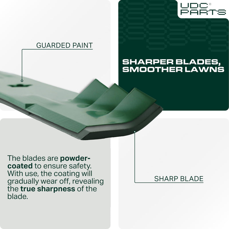 UDC Parts 532173921 Lawn Mower Blade for Husqvarna 48 Inch Deck 173921 YTH2348 GTH2548 YTH2148 YTH2448 YTH2748 Poulan PB20VA48 PB23H48YT / 3 Pack Gator Mulching Blades