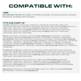  942-04244A Mower Blades Replacement for Cub Cadet 46 Inch XT1 LT46 LTX1045 LTX 1046 942-04290 942-04290A RZT L46 XT2 Craftsman T240 942-04244 Troy Bilt 742-04290/Mulching 6 Point Star 2 Pack