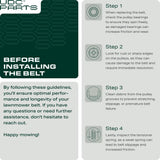  954-04045 Deck Belt Replacement for Cub Cadet 42 Inch LT1042 RZT42 754-04045 112-5800 Toro LX420 LX425 LX426 LX427 LX423 Troy Bilt Bronco MTD 490-501-M019 / Aramid Cord / 109.00 inches