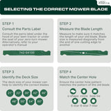  942-0677B Mower Blades Replacement for Cub Cadet 54 Inch RZT54 GT1554 Troy Bilt Mustang 54