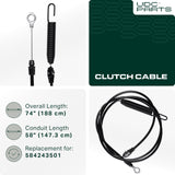  UDC Parts 584243501 Clutch Cable for 58 inch Husqvarna Craftsman Poulan Ariens LTH152 TS142 YTA 22V46 YTH 18K46 YTH 18542 YTH 2146 PO15542LT