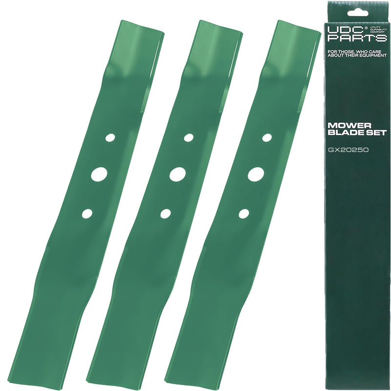  UDC Parts GX20250 Mower Blades Replacement for John Deere 48 Inch GY20568 GX20819 L120 L130 Scotts L2048 L2548 / 3 Pack High Lift