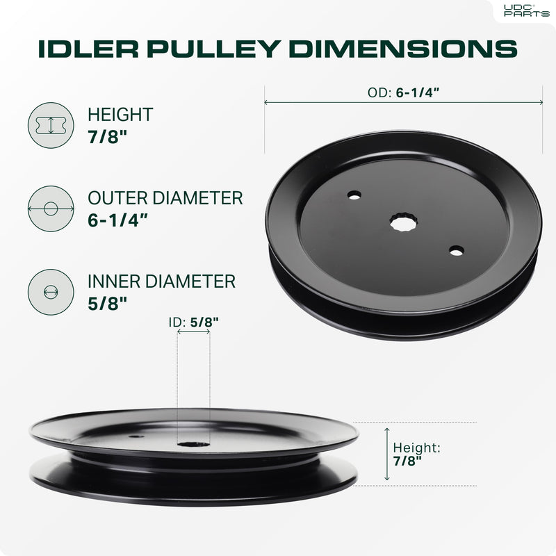  532195945 Idler Pulley / 42 46 inch deck / Replacement for Craftsman Poulan Husqvarna 195945 197473 197473 532197473 CT153 CT154 CTH163T CTH164T CTH173