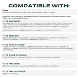  954-04045 Deck Belt Replacement for Cub Cadet 42 Inch LT1042 RZT42 754-04045 112-5800 Toro LX420 LX425 LX426 LX427 LX423 Troy Bilt Bronco MTD 490-501-M019 / Aramid Cord / 109.00 inches