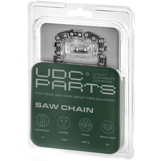 Ryobi Outdoor Aftermarket Parts -  14-Inch Chainsaw Chain / S52 / .050 Gauge 52 Drive Links 3/8 Pitch/Low-Vibration and Low-Kickback/Fits Ryobi Echo Dolmar - 1 Pack