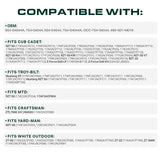  954-04044A Deck Belt Replacement for Cub Cadet RZT 50 Z Force S 48 Troy Bilt Mustang XP 50 MTD 754-04044 754-04044A 954-04044 White Outdoor ZT50 / Aramid Cord / 134.00 inches