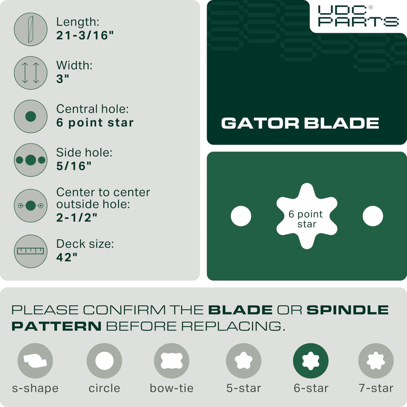  942-0616A 6 Star Lawn Mower Blades Replacement for Cub Cadet 42 Inch XT1 LT42 RZT42 LTX1040 Craftsman T110 T210 742-0616A 942-0616 742-0616 Troy Bilt Huskee LT4200 / 2 Pack Gator Mulching