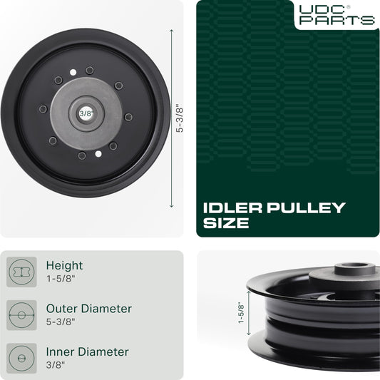  196104 Idler Pulley / 48 54 inch deck / Replacement for Husqvarna 532196104 197380 532197380 TS342 TS343 TS348 TS352 YT42DXLS
