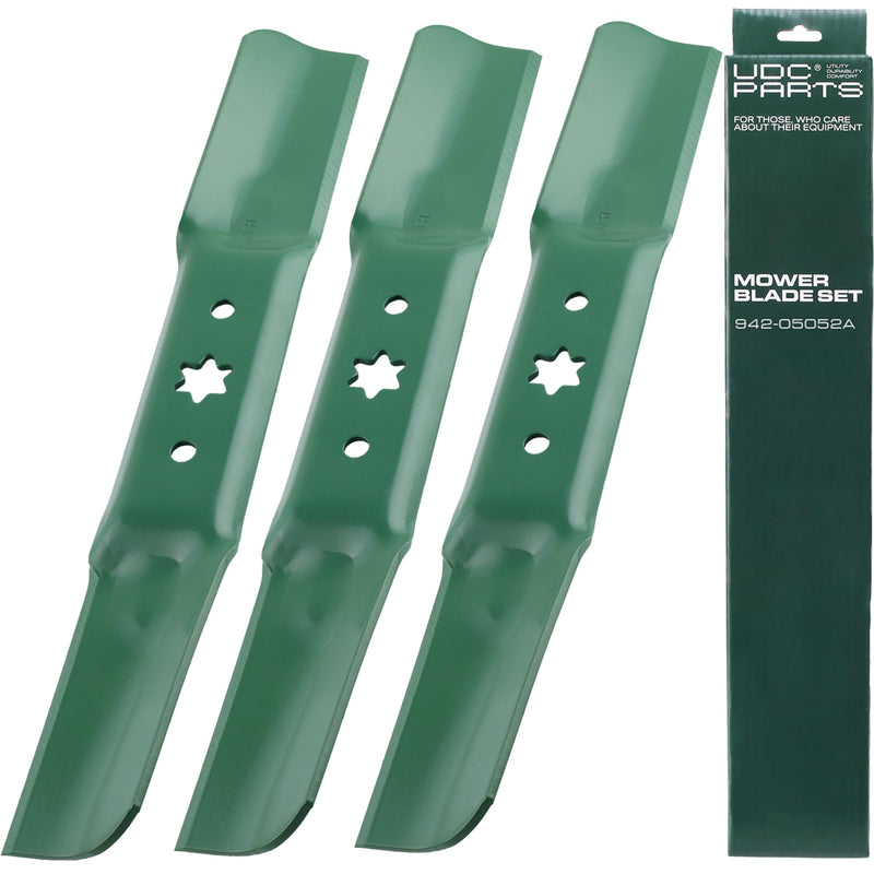  942-05052A Mower Blades 6 Point Star Replacement for Cub Cadet 50 Inch XT1 LT50 GT50 RZT50 L50 S50 XT2 LX50 Troy Bilt Mustang XP Craftsman Z550 T260 742-05052A / Medium Lift Mulching 3 Pack