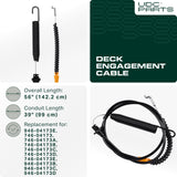  946-04173E Deck Engagement Cable Replacement for MTD Troy Bilt 946-04173C 746-04173B 746-04173 746-04173A 946-04173B 946-04173D 746-04173C 746-04173D 746-04173E Bronco Horse Pony LT1500