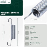  UDC Parts 532169022 Tension Spring / 2 pcs / for Husqvarna AYP Craftsman 133503 169022 05-022 MOM70-0048